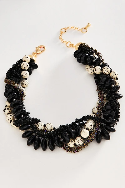 By Anthropologie Layered Bead Cluster Necklace