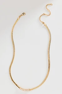 Crystal Herringbone Necklace