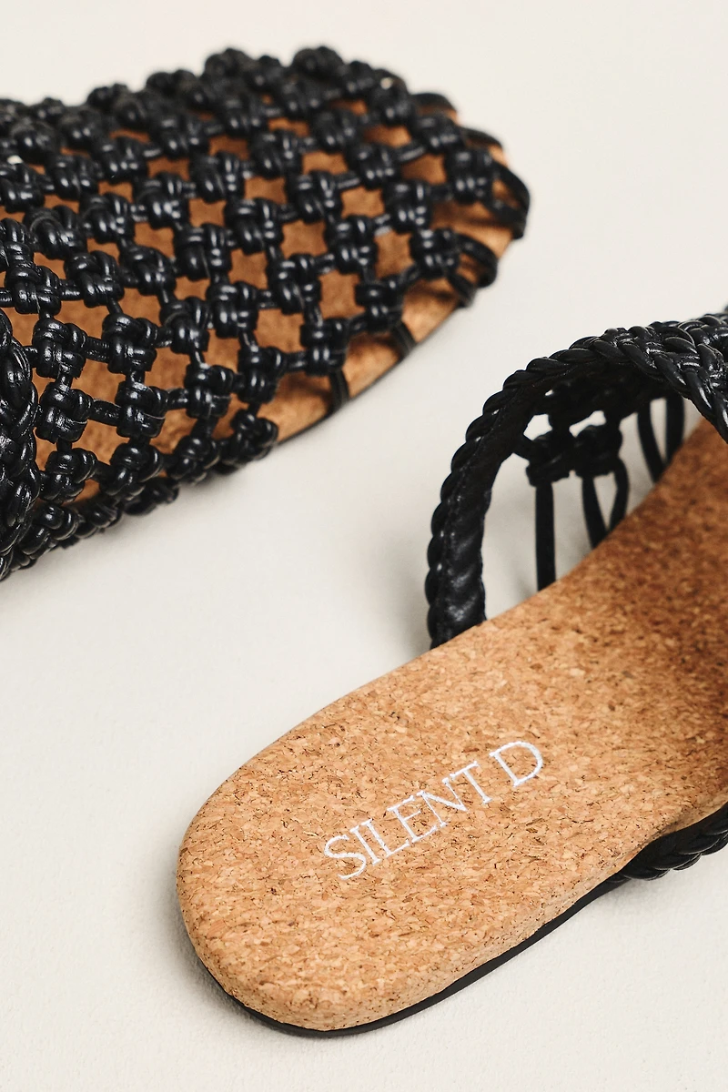 Silent D Woven Slide Slip-On Sandals