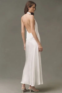 BHLDN Halter Maxi Slip Dress