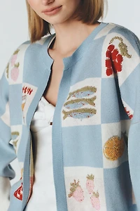 Maeve Girl Dinner Front-Tie Cardigan Sweater