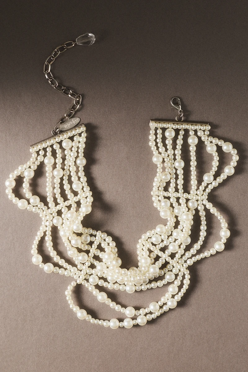 Twigs & Honey Pearl Draped Choker Necklace