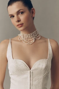 Twigs & Honey Pearl Draped Choker Necklace