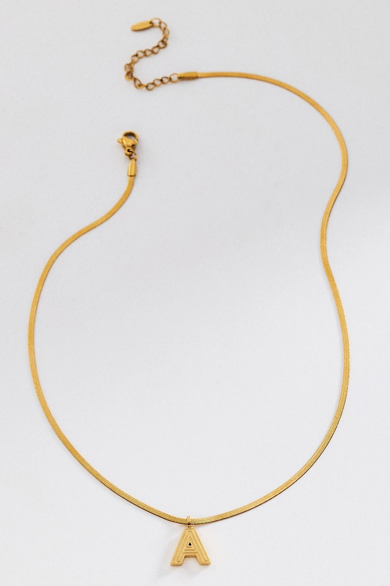 Water Resistant Initial Necklace