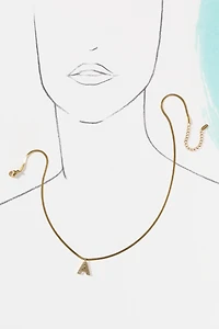 Water Resistant Initial Necklace