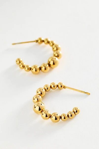 Textured Bauble Hoop Earrings