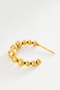 Textured Bauble Hoop Earrings