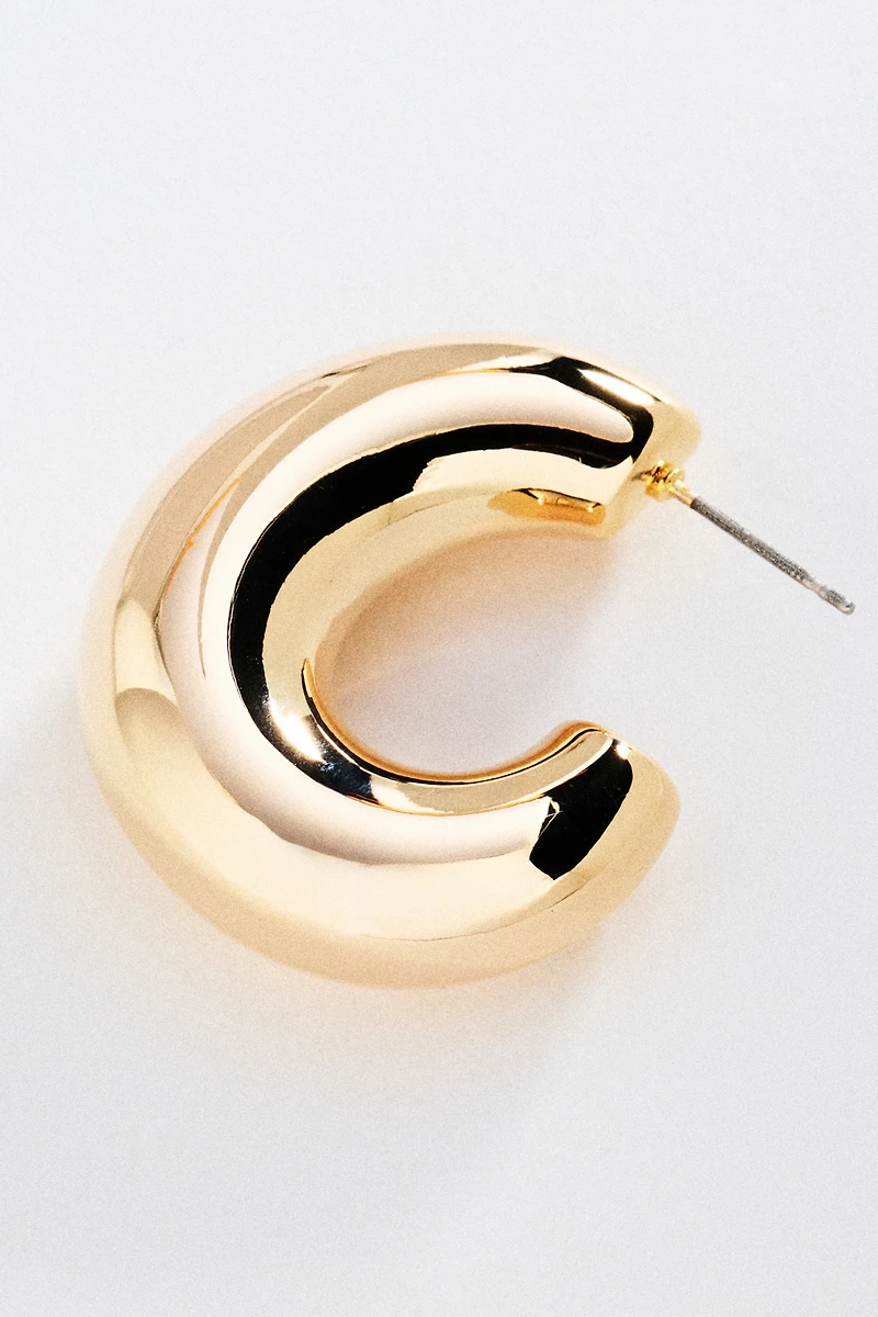 Chunky Tube Hoop Earrings