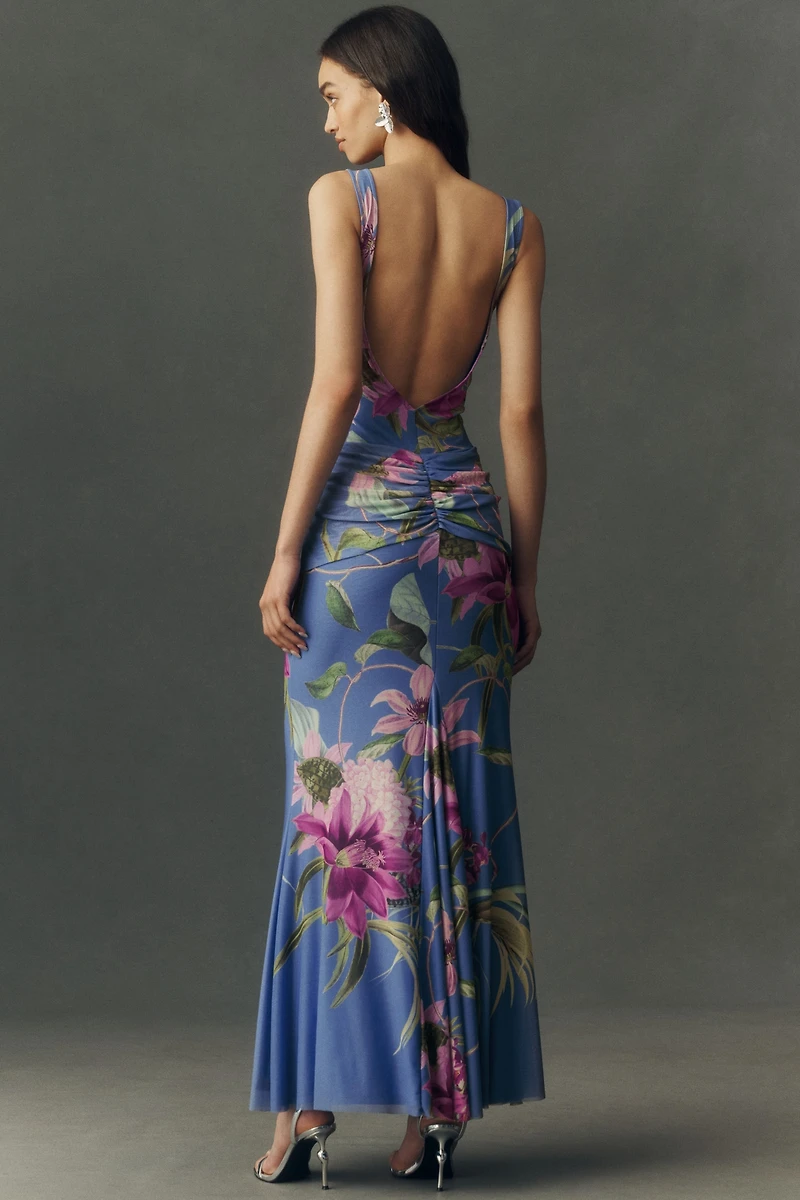 BHLDN Draped Low-Back Maxi Dress