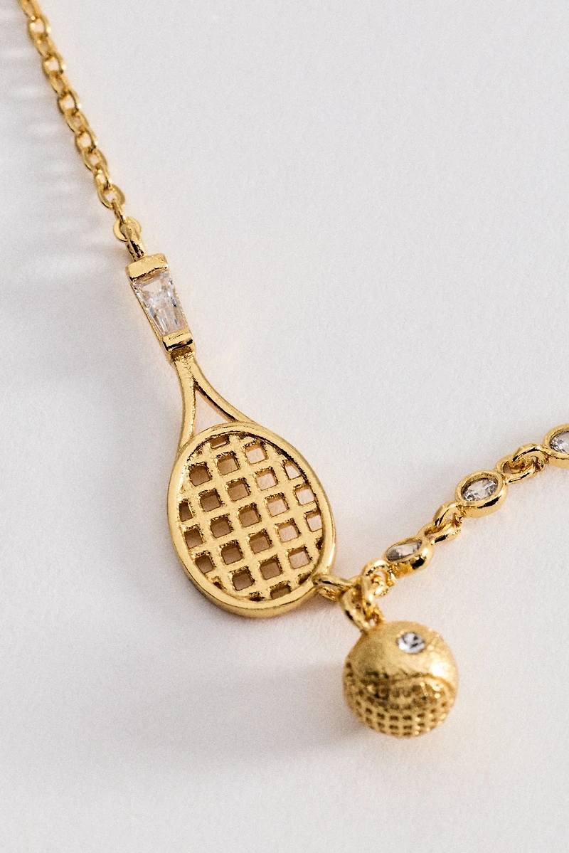 By Anthropologie Tennis Charms Necklace
