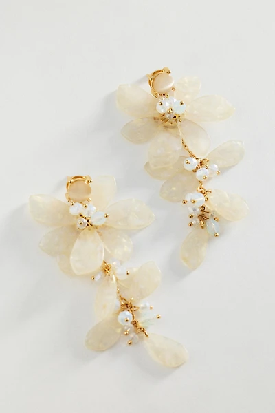 Resin Floral Drop Earrings