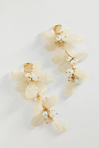 Resin Floral Drop Earrings