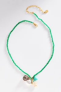 Clare V. Beaded Charm Necklace