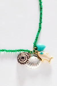 Clare V. Beaded Charm Necklace