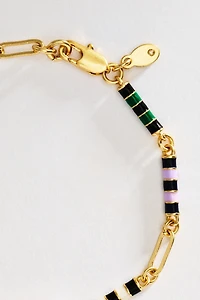 Clare V. Le Stripe Pearl Bracelet