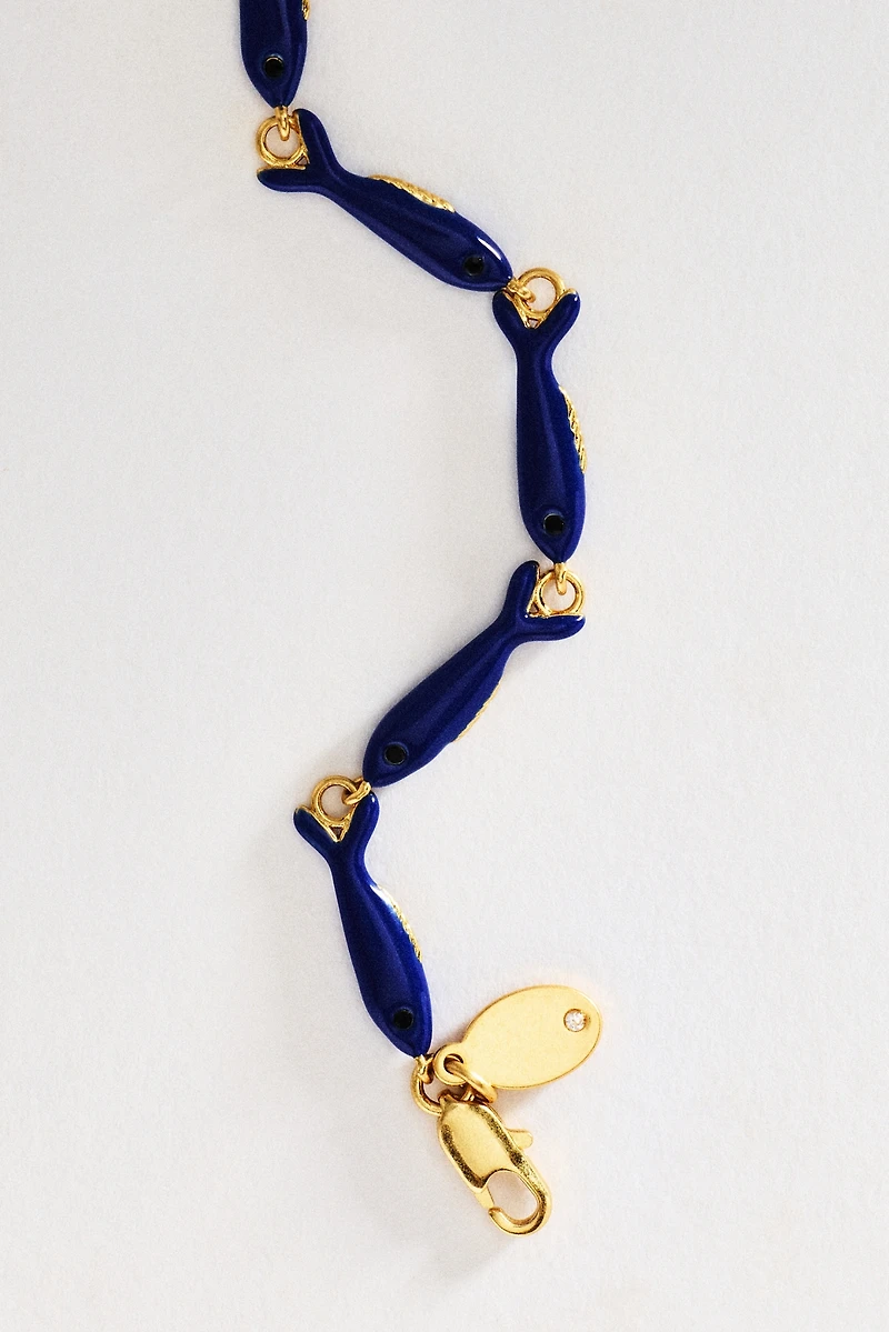 Clare V. Enamel Sardine Bracelet