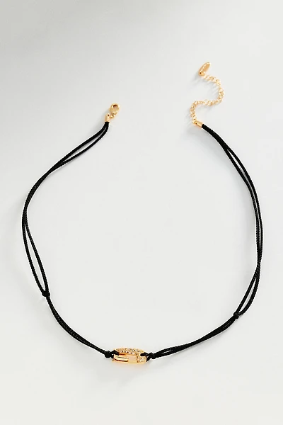 Corded Crystal Carabiner Necklace