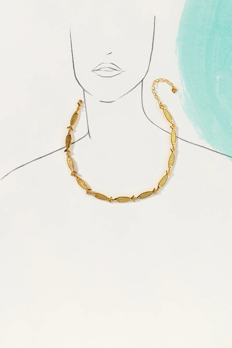 Frasier Sterling Gone Fishing Necklace