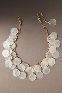 Iridescent Layered Shell Necklace