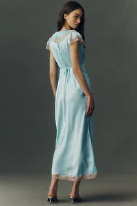 RIXO Viviene Satin Maxi Dress