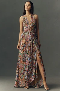 RIXO Alaina Chiffon Maxi Dress
