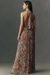 RIXO Alaina Chiffon Maxi Dress