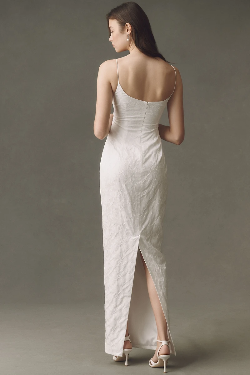 SAU LEE Contance Jaquard Maxi Dress