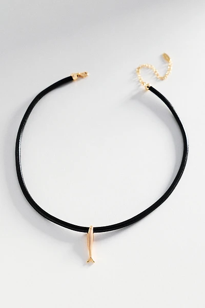 Sardine Charm Corded Necklace