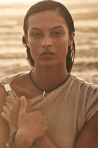 Sardine Charm Corded Necklace