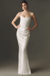 SAU LEE Frances Jacquard Maxi Dress