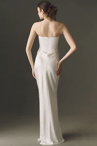 SAU LEE Frances Jacquard Maxi Dress