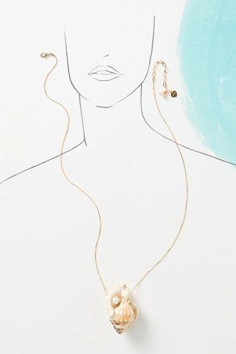 Large Shell Pendant Necklace