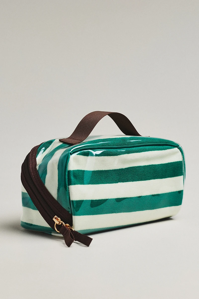 By Anthropologie Coated Terry Cosmetic Bag
