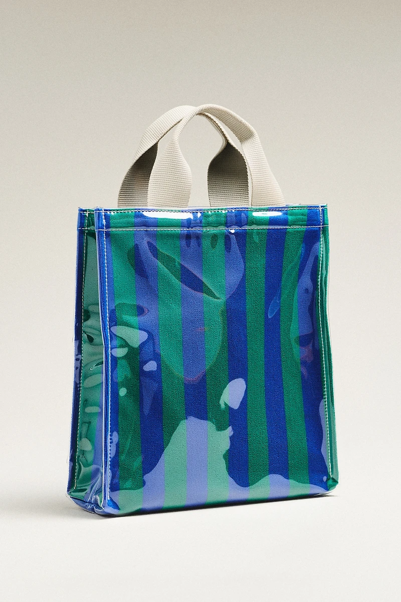 Coated Terry North South Small Tote