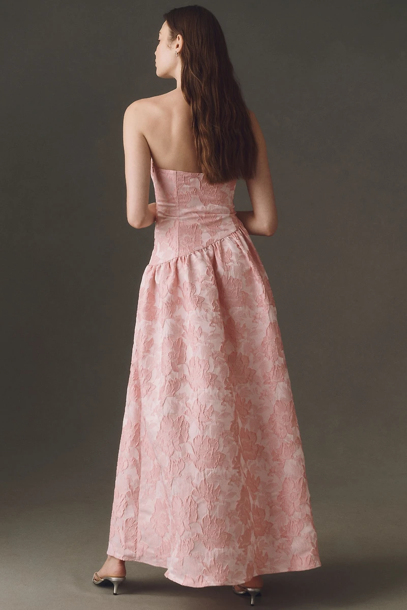 Elliatt Marlene Asymmetric Strapless Maxi Dress