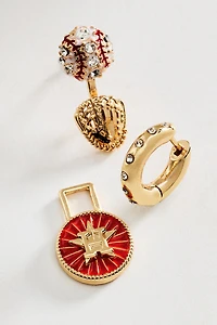 BaubleBar MLB Hoop Earrings, Set of 2