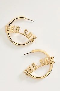BaubleBar MLB Wordmark Hoop Earrings