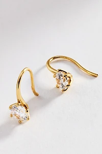 By Anthropologie Crystal French Hook Earrings