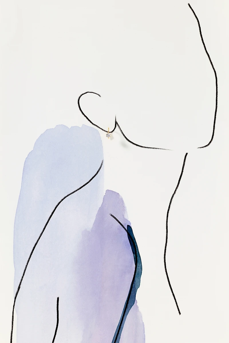 By Anthropologie Crystal French Hook Earrings