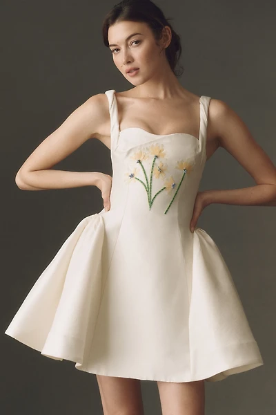 LEO LIN Ariel Embellsihed Mini Dress