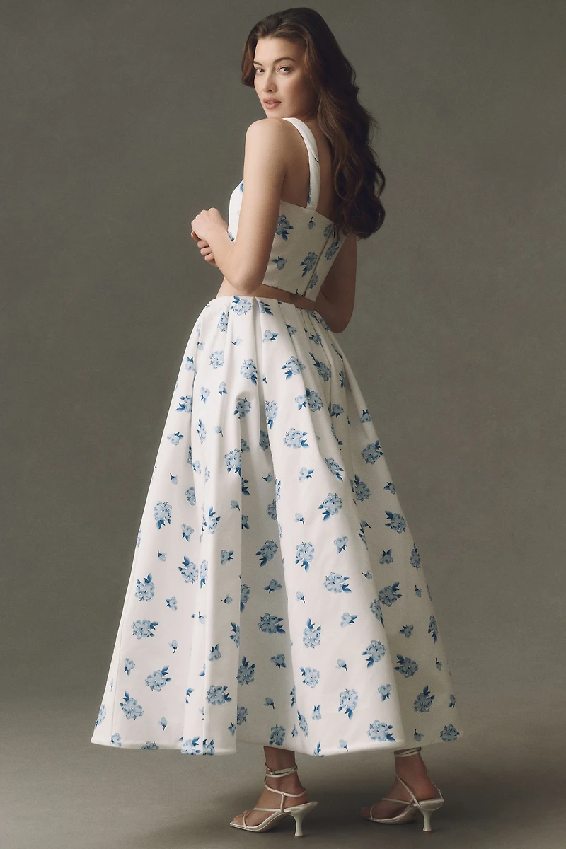 LEO LIN Victoria Cotton Puff Maxi Skirt