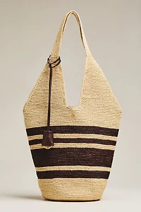 Anine Bing Leah Striped Hobo Bag