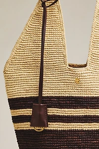 Anine Bing Leah Striped Hobo Bag
