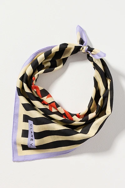 Clare V. Striped Hair Scarf