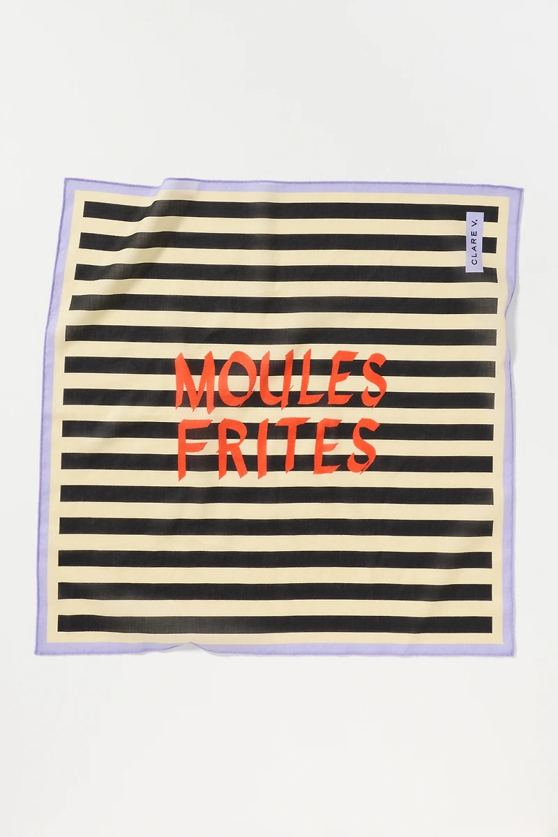 Clare V. Striped Hair Scarf