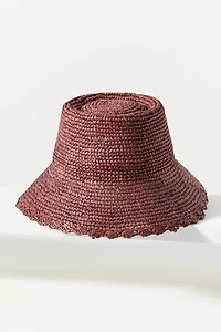 Wyeth Scalloped Straw Bucket Hat