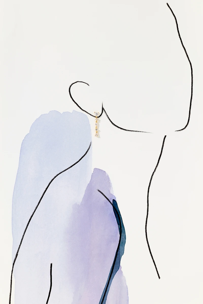 Delicate Crystal Drop Earrings