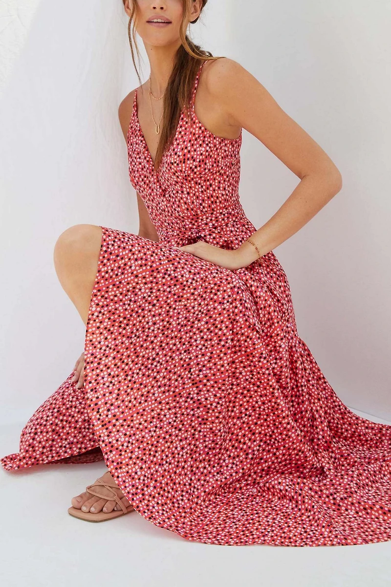 Hutch Flutter Wrap Midi Dress
