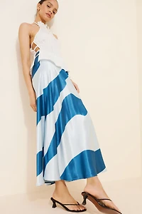 Silky Waves Maxi Skirt