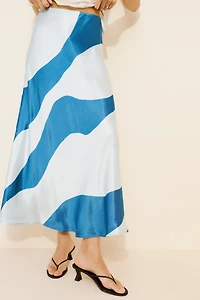 Silky Waves Maxi Skirt